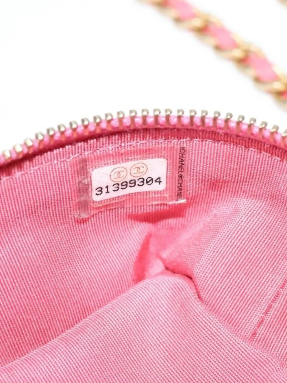 CHANEL Matelasse Chain Shoulder Bag Grained Calf Skin 2way Pink Gold CC Auth...
